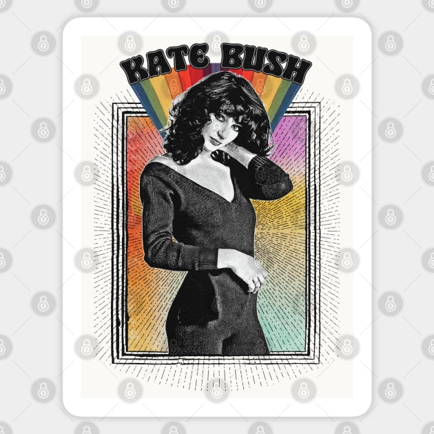 Kate Bush ∆ Rainbow Aesthetic Fan Art Design Sticker by DankFutura